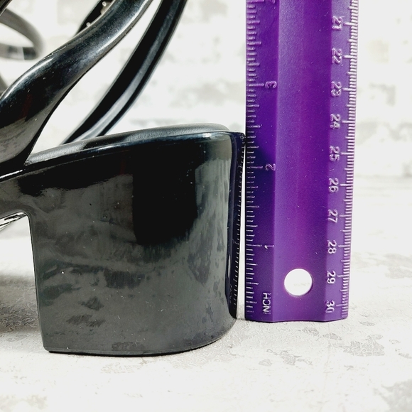 NEW Melissa Shiny Heel Black Crystal Embellished Sandals W1132 - Picture 9 of 12